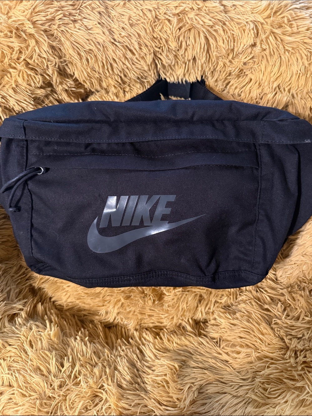 Nike Black Belt Bag with Reflective Swoosh